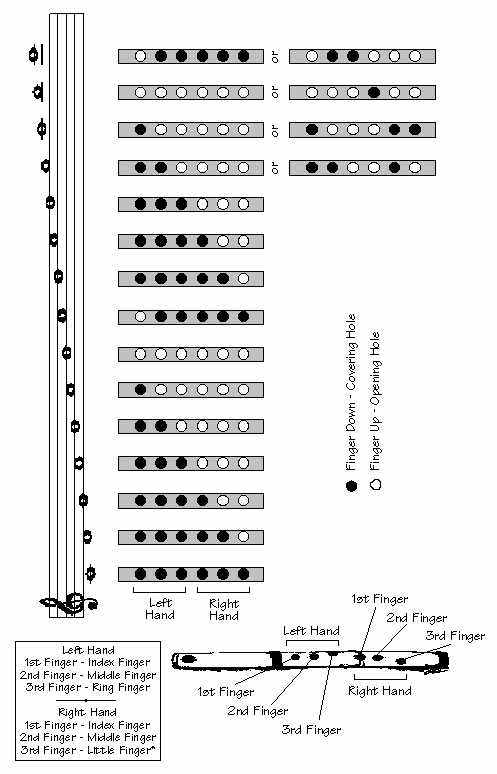 dizi flute finger chart